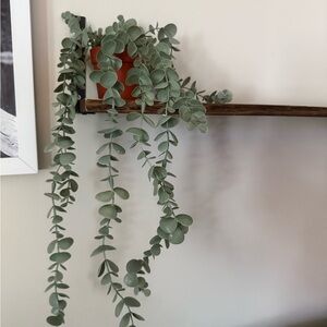 Trailing Faux Greenery in Orange Planter